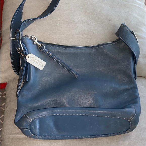 coach blue crossbody bag